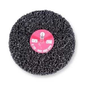 Disco abrasivo de limpieza polifibra con eje